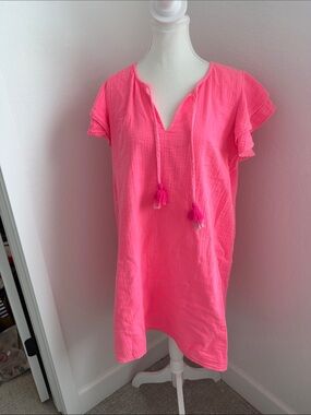 Vineyard Vines Women’s Pink Tassel V-Neck Short Sleeve Top NWOT